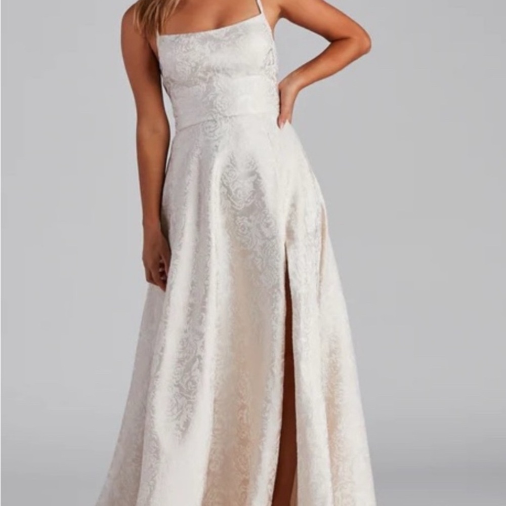White Gown prom wedding homecoming